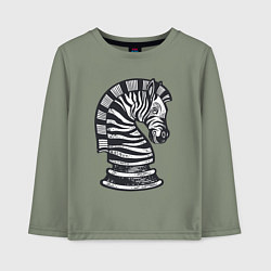 Детский лонгслив Шахматная зебра