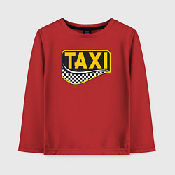 Лонгслив хлопковый детский Такси, цвет: красный