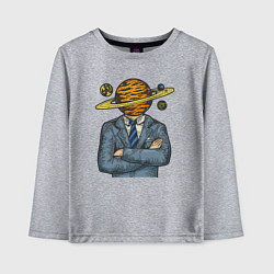 Детский лонгслив Человек сатурн