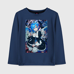 Детский лонгслив Re:Zero Рем горничная