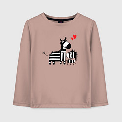 Детский лонгслив Zebra love