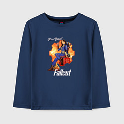 Лонгслив хлопковый детский Nuka Cola and Lucy MacLean Fallout, цвет: тёмно-синий