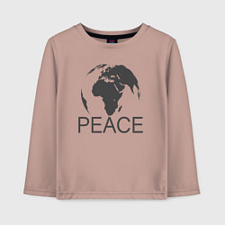 Детский лонгслив Peace the world