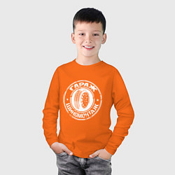 Лонгслив хлопковый детский Tire service - шиномонтаж, цвет: оранжевый — фото 2