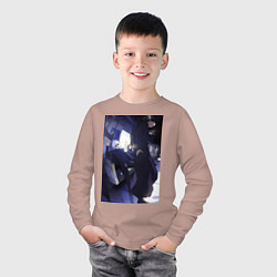 Лонгслив хлопковый детский Магическая битва Сатору Годзё Сугуру Гэто, цвет: пыльно-розовый — фото 2