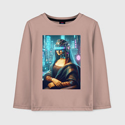 Детский лонгслив Gioconda - cyberpunk ai art fantasy