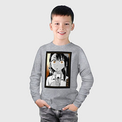 Лонгслив хлопковый детский Не издевайся Нагаторо Хаясэ, цвет: меланж — фото 2