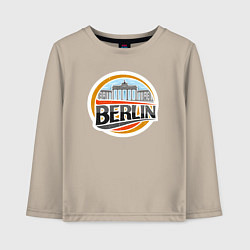 Лонгслив хлопковый детский Berlin, цвет: миндальный