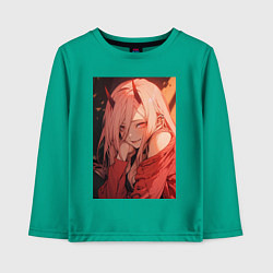 Детский лонгслив Человек-бензопила Пауэр Охотница на демонов