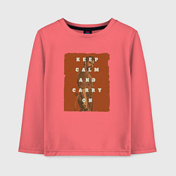 Лонгслив хлопковый детский Министерство неджентльменских дел - Гус Мар Филлип, цвет: коралловый