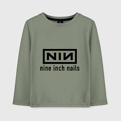 Лонгслив хлопковый детский NIN: Nine inch nails, цвет: авокадо