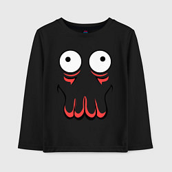 Лонгслив хлопковый детский John Zoidberg Face, цвет: черный