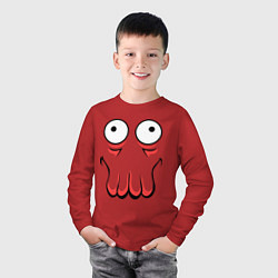 Лонгслив хлопковый детский John Zoidberg Face, цвет: красный — фото 2