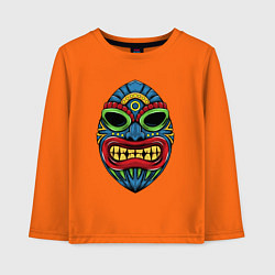 Лонгслив хлопковый детский Тики, цвет: оранжевый