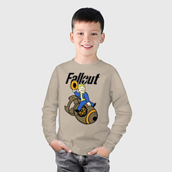 Лонгслив хлопковый детский Vault bomb rider, цвет: миндальный — фото 2