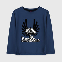 Лонгслив хлопковый детский Bass speaker wings, цвет: тёмно-синий