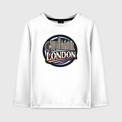 Лонгслив хлопковый детский City London, цвет: белый