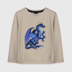 Лонгслив хлопковый детский Azure dragon, цвет: миндальный