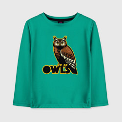 Детский лонгслив Owls