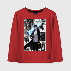 Лонгслив хлопковый детский Поднятие уровня в одиночку Джину Сон охотник колла, цвет: красный