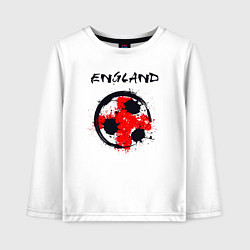 Лонгслив хлопковый детский Football England, цвет: белый