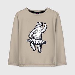 Детский лонгслив Мишка балерина