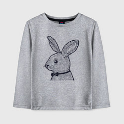 Детский лонгслив Зайчик в бабочке