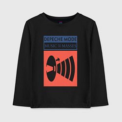 Лонгслив хлопковый детский Depeche Mode - Music for the masses merch, цвет: черный