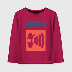 Лонгслив хлопковый детский Depeche Mode - Music for the masses merch, цвет: маджента