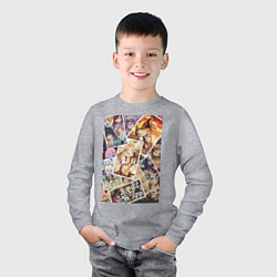 Лонгслив хлопковый детский Хвост Феи Венди Марвелл, цвет: меланж — фото 2