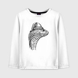 Детский лонгслив Новогодняя кобра