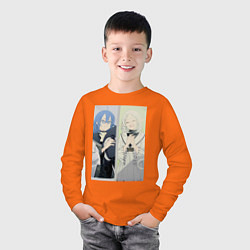 Лонгслив хлопковый детский Реинкарнация безработного Рокси Мигурдия Сильфиетт, цвет: оранжевый — фото 2