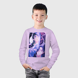 Лонгслив хлопковый детский Монолог фармацевта Маомао сыщик, цвет: лаванда — фото 2