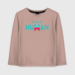 Детский лонгслив Once human logo