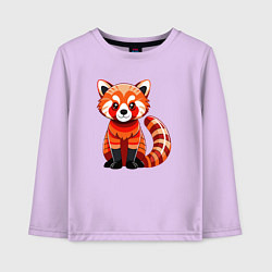 Детский лонгслив Красная панда с роскошным хвостом