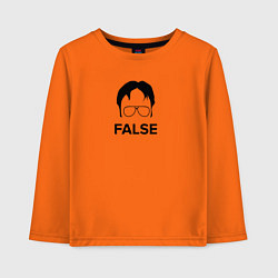Лонгслив хлопковый детский Dwight Kurt false - the office, цвет: оранжевый