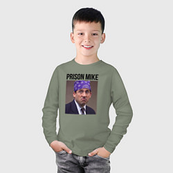 Лонгслив хлопковый детский Prison mike Michael Scott - офис, цвет: авокадо — фото 2