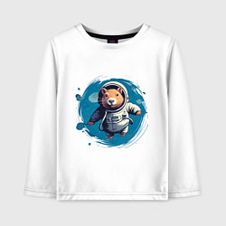 Детский лонгслив Капибара в скафандре