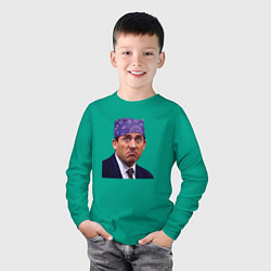 Лонгслив хлопковый детский Prison mike Michael Scott офис, цвет: зеленый — фото 2