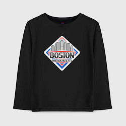 Детский лонгслив Массачусетс Бостон