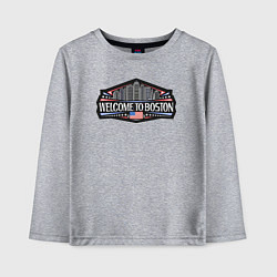 Детский лонгслив Добро пожаловать в Бостон