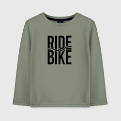 Детский лонгслив Black ride bike