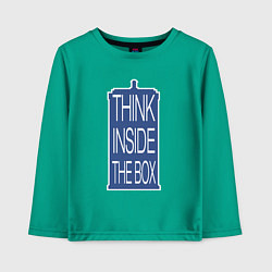 Лонгслив хлопковый детский Think inside the box, цвет: зеленый