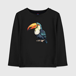 Детский лонгслив Яркий тукан на ветке