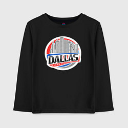 Лонгслив хлопковый детский Dallas - USA, цвет: черный