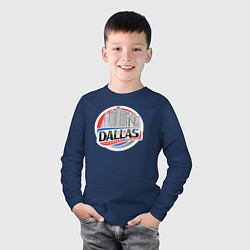 Лонгслив хлопковый детский Dallas - USA, цвет: тёмно-синий — фото 2