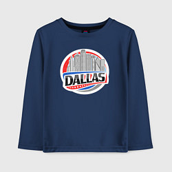 Лонгслив хлопковый детский Dallas - USA, цвет: тёмно-синий