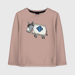 Детский лонгслив Спящий ослик