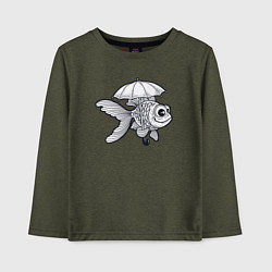 Детский лонгслив Рыбка под зонтом