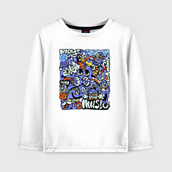 Детский лонгслив Монстры музыканты